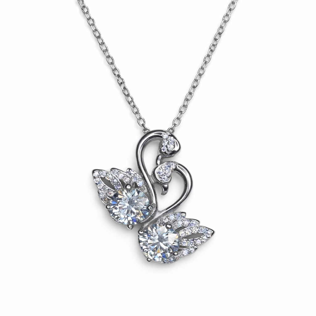 XL57 1CT Sterling Silver S925 Moissanite Diamond Necklace 50%offamazon