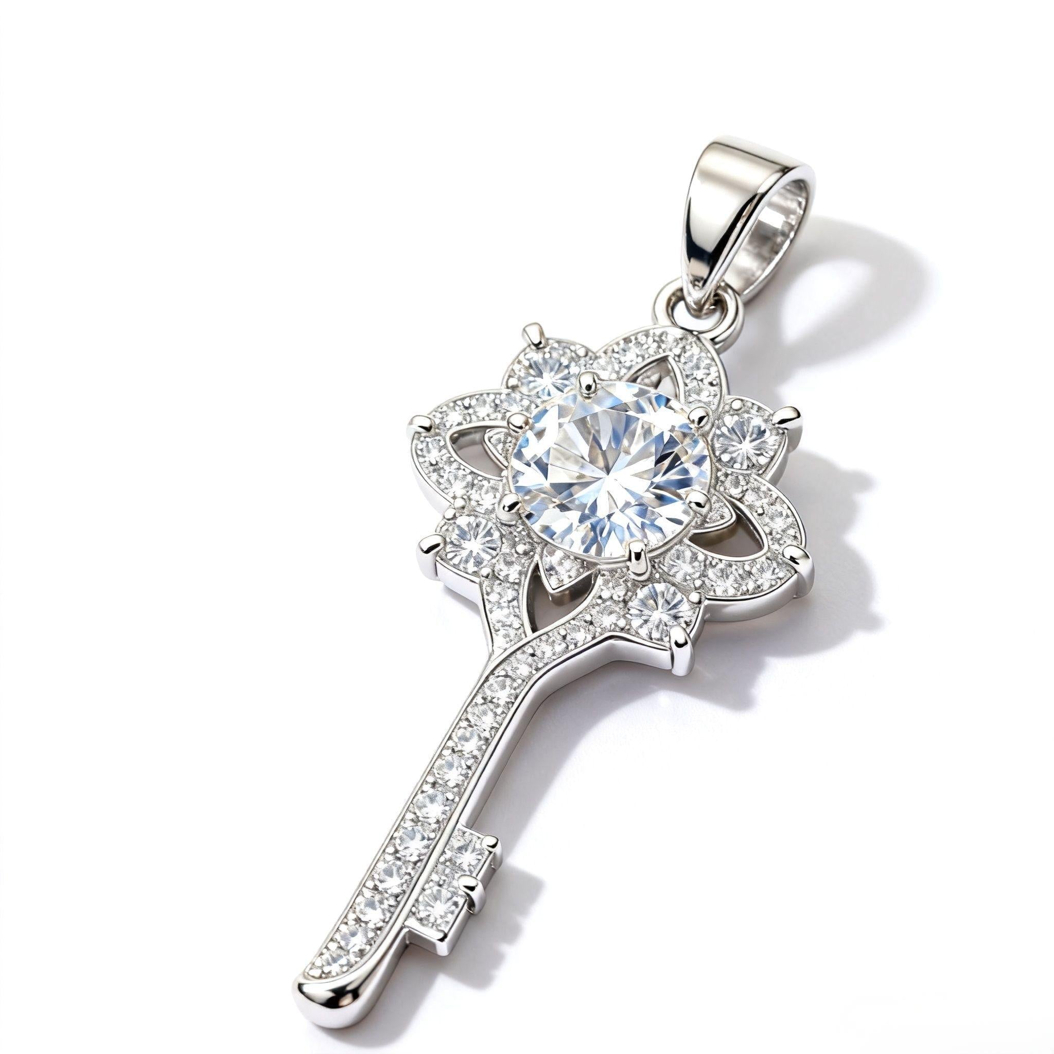 XL54 1CT Sterling Silver S925 Moissanite Diamond 50%offamazon