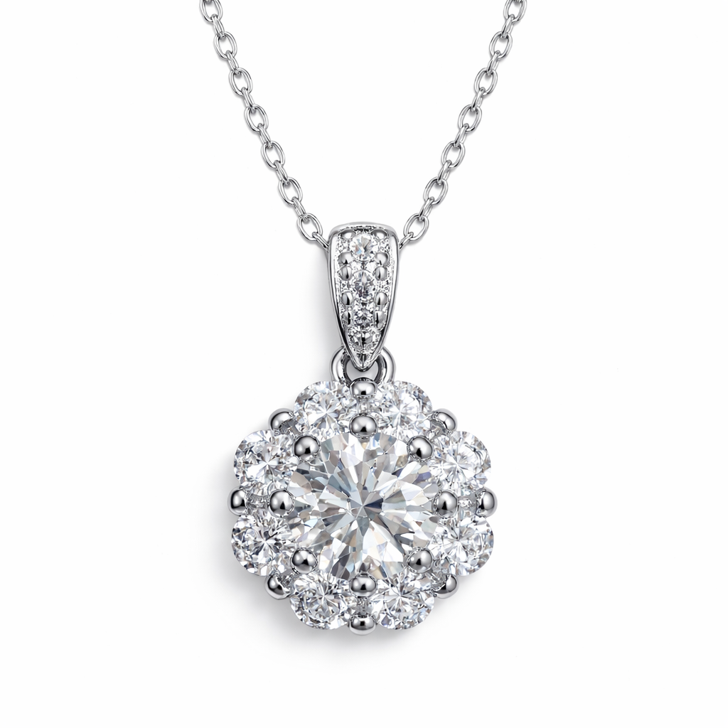 XL37 1CT Sterling Silver S925 Moissanite Diamond 50%offamazon