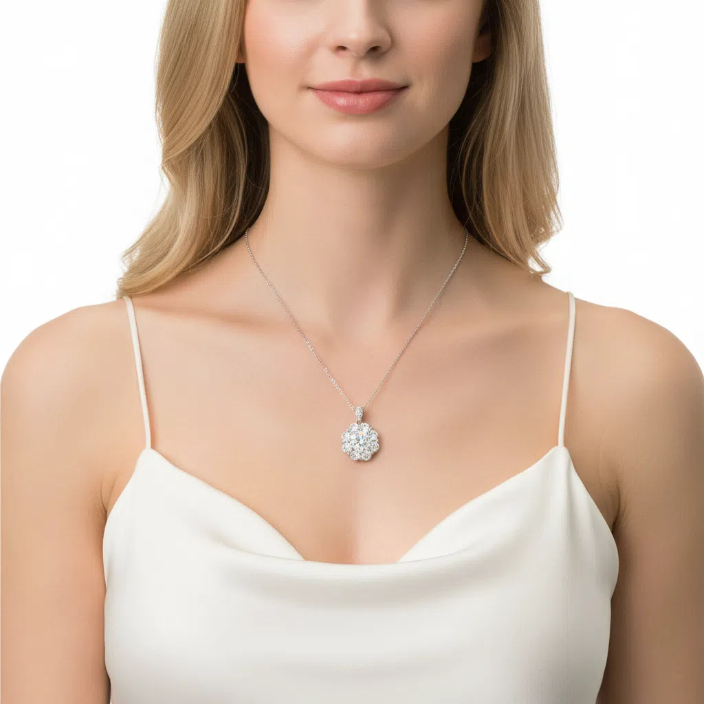 XL37 1CT Sterling Silver S925 Moissanite Diamond 50%offamazon