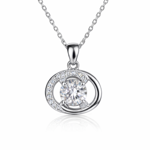 XL23 1CT Sterling Silver S925 Moissanite Diamond 50%offamazon