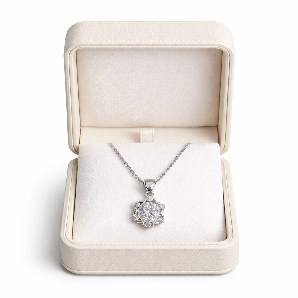 XL22 1CT Sterling Silver S925 Moissanite Diamond 50%offamazon