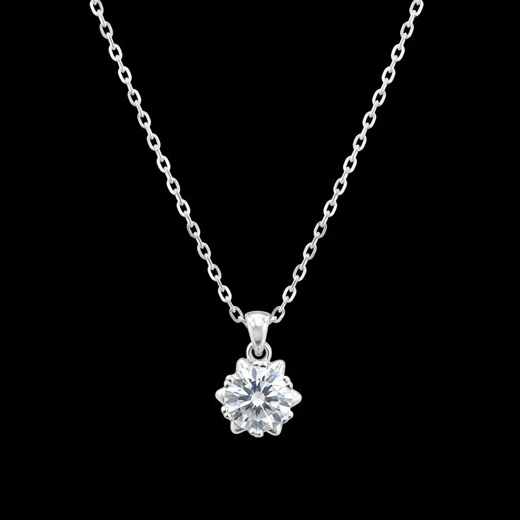 XL17 1CT Sterling Silver S925 Moissanite Diamond 50%offamazon