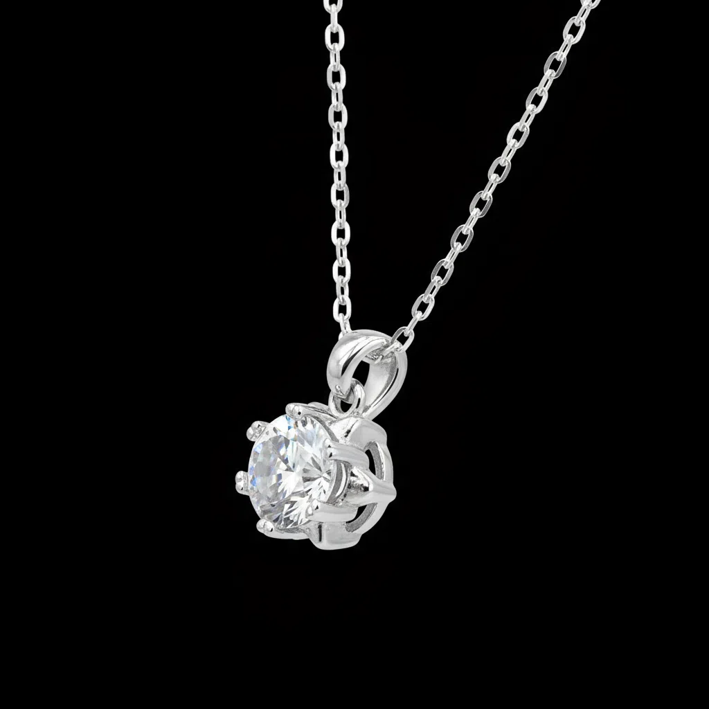 XL17 1CT Sterling Silver S925 Moissanite Diamond 50%offamazon