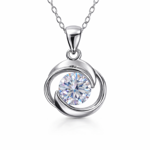 XL04 1CT Sterling Silver S925 Moissanite Diamond 50%offamazon