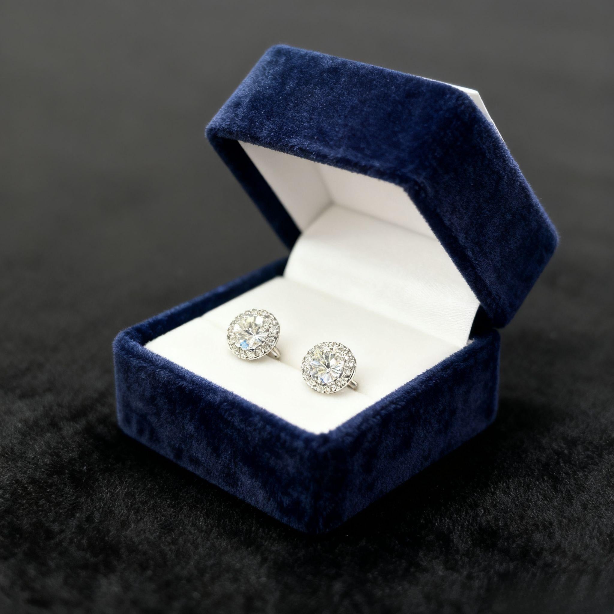 ER52 1CT Sterling Silver S925 Moissanite Diamond 50%offamazon