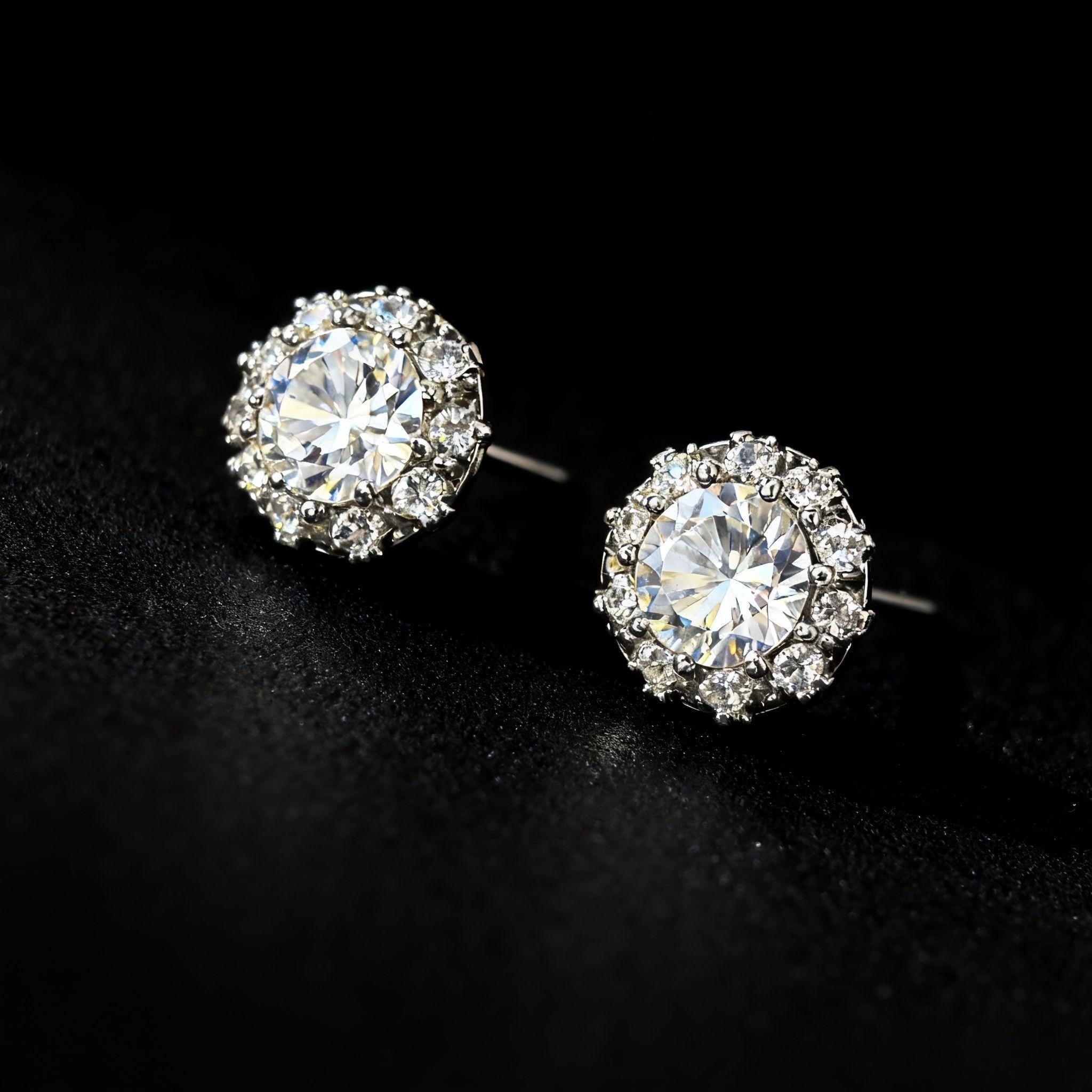 ER52 1CT Sterling Silver S925 Moissanite Diamond 50%offamazon
