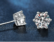 ER51 1CT Sterling Silver S925 Moissanite Diamond 50%offamazon