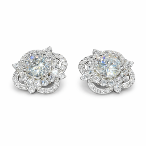 ER43 1CT Sterling Silver S925 Moissanite Diamond 50%offamazon