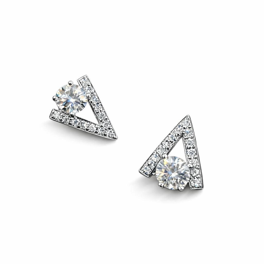 ER42 1CT Sterling Silver S925 Moissanite Diamond 50%offamazon