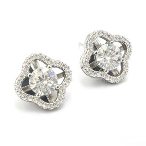 ER37 1CT Sterling Silver S925 Moissanite Diamond 50%offamazon