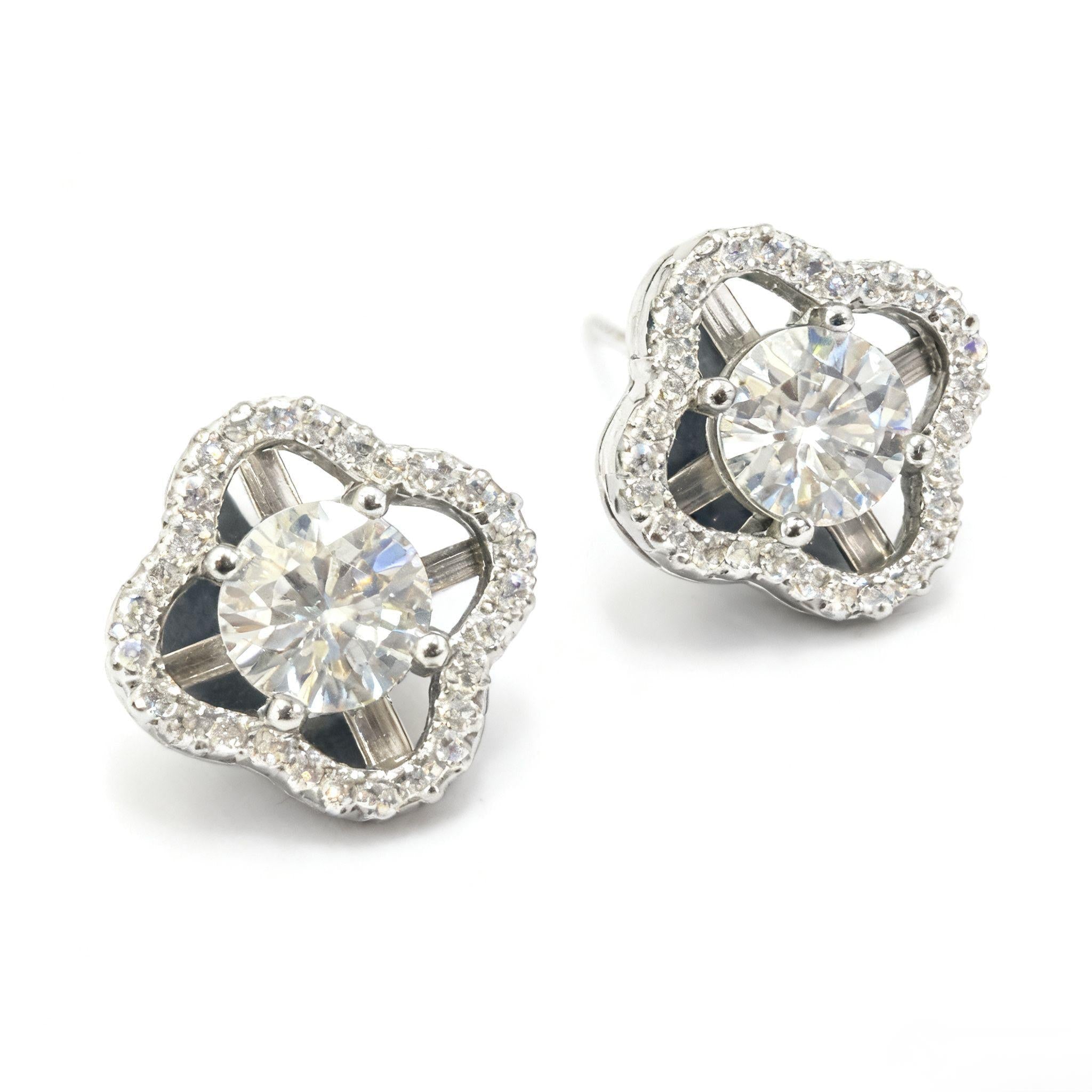 ER37 1CT Sterling Silver S925 Moissanite Diamond 50%offamazon