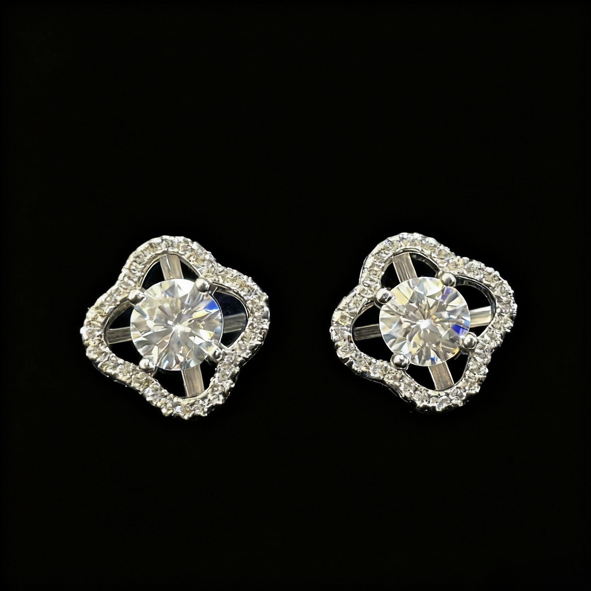 ER37 1CT Sterling Silver S925 Moissanite Diamond 50%offamazon
