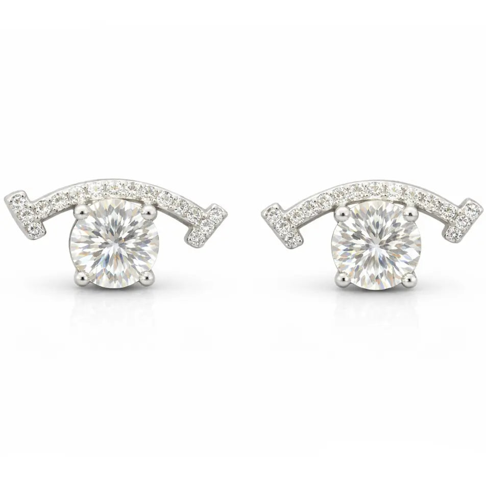ER20 1CT Sterling Silver S925 Moissanite Diamond 50%offamazon