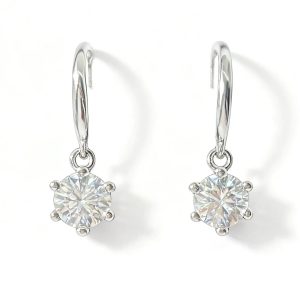 ER06 1CT Sterling Silver S925 Moissanite Diamond 50%offamazon