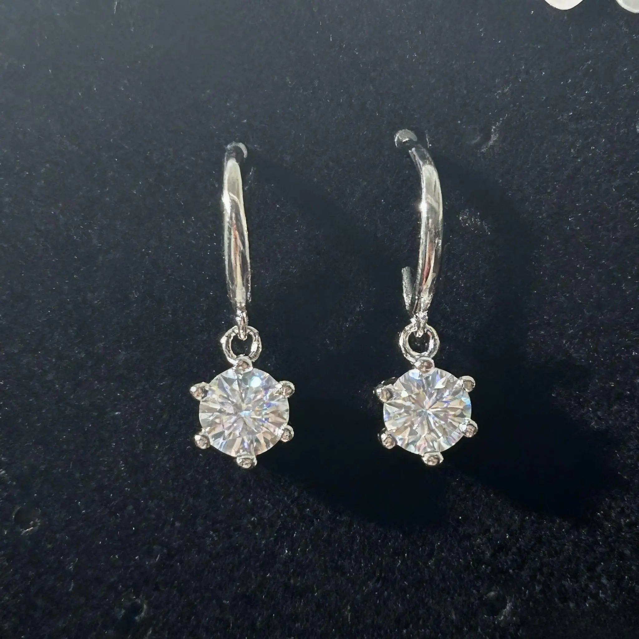 ER06 1CT Sterling Silver S925 Moissanite Diamond 50%offamazon