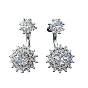 ER05 1CT Sterling Silver S925 Moissanite Diamond 50%offamazon