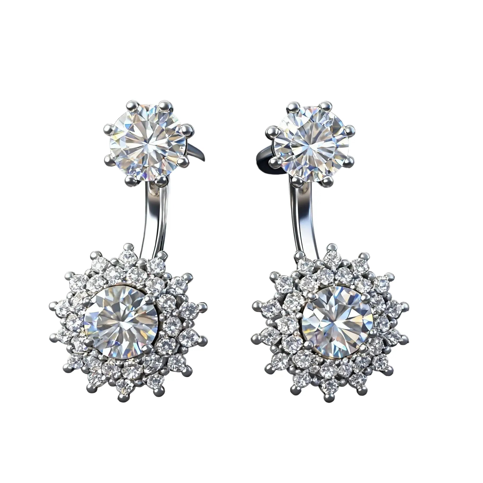ER05 1CT Sterling Silver S925 Moissanite Diamond 50%offamazon