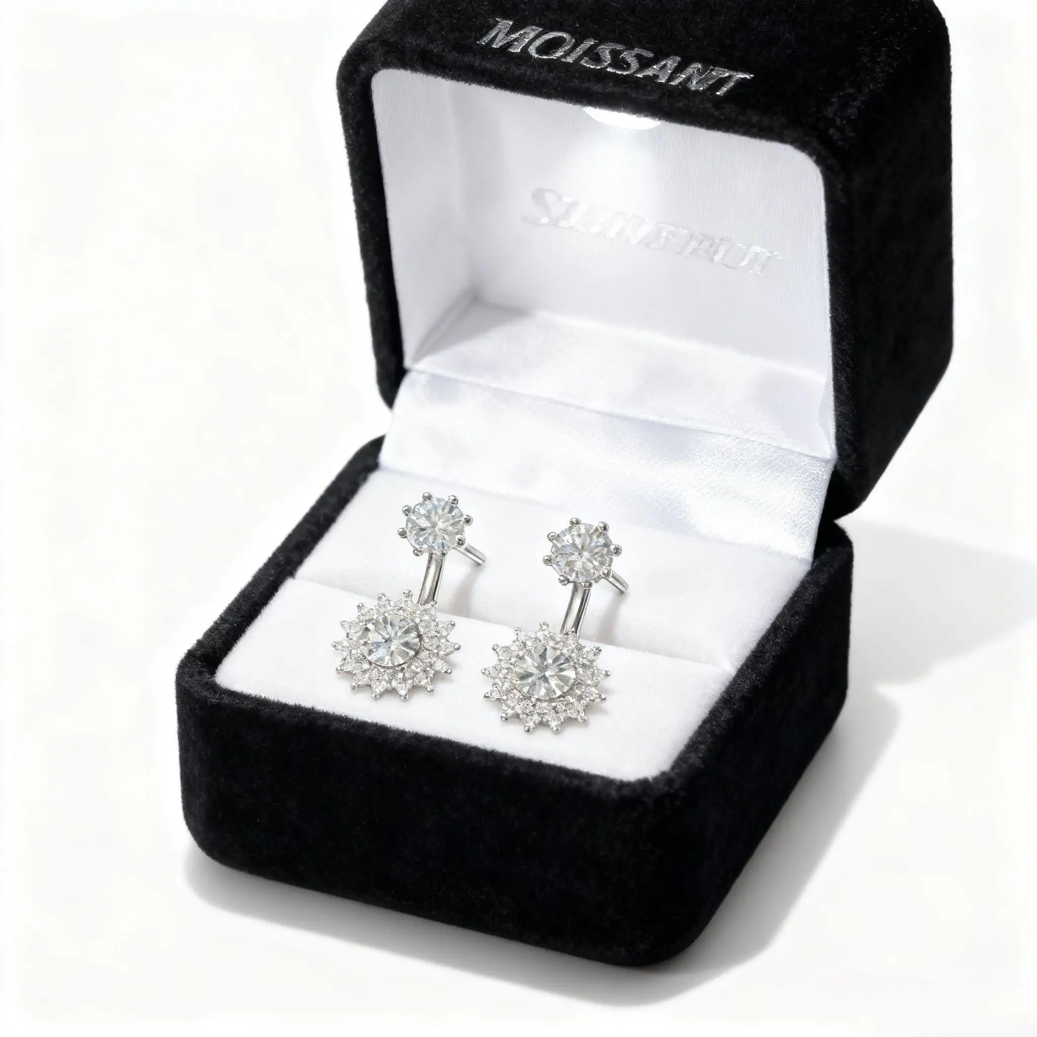 ER05 1CT Sterling Silver S925 Moissanite Diamond 50%offamazon