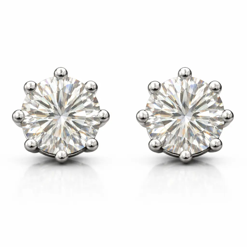 ER04 1CT Sterling Silver S925 Moissanite Diamond 50%offamazon