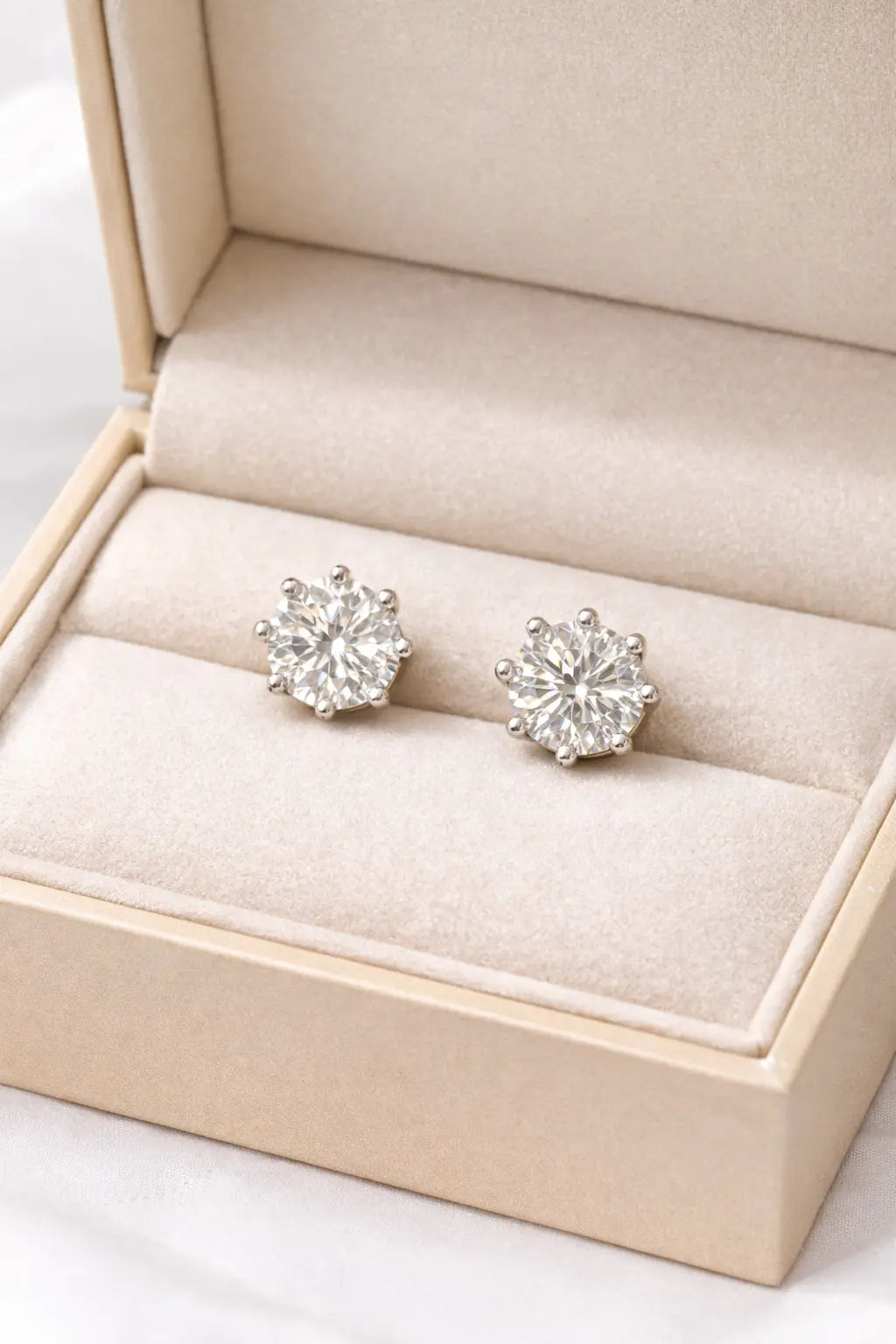 ER04 1CT Sterling Silver S925 Moissanite Diamond 50%offamazon