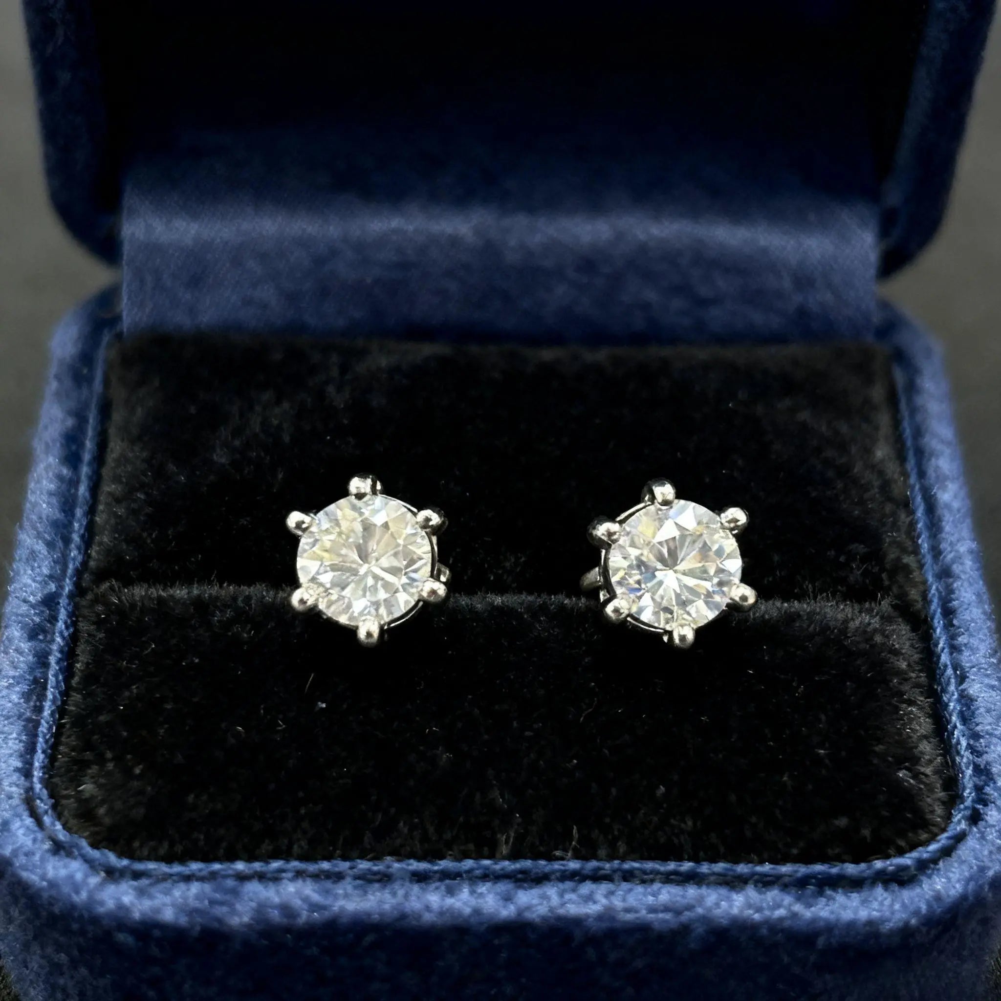 ER04 1CT Sterling Silver S925 Moissanite Diamond 50%offamazon