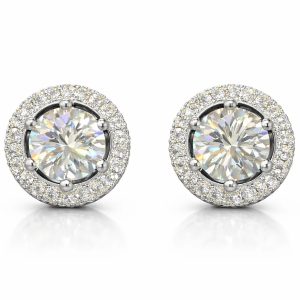ER02 1CT Sterling Silver S925 Moissanite Diamond 50%offamazon