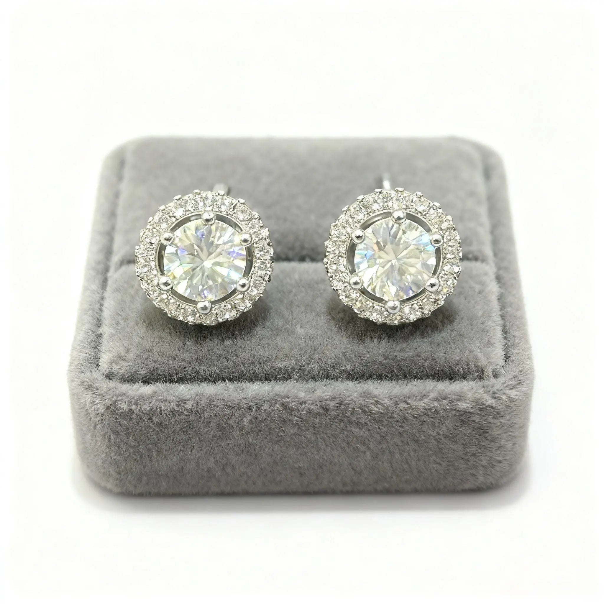 ER02 1CT Sterling Silver S925 Moissanite Diamond 50%offamazon